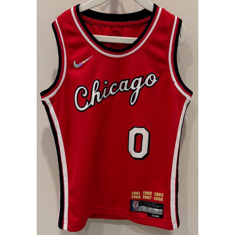 Chicago Bulls NBA 75th Anniversary Nike Jersey - Youth Small - Coby White #0